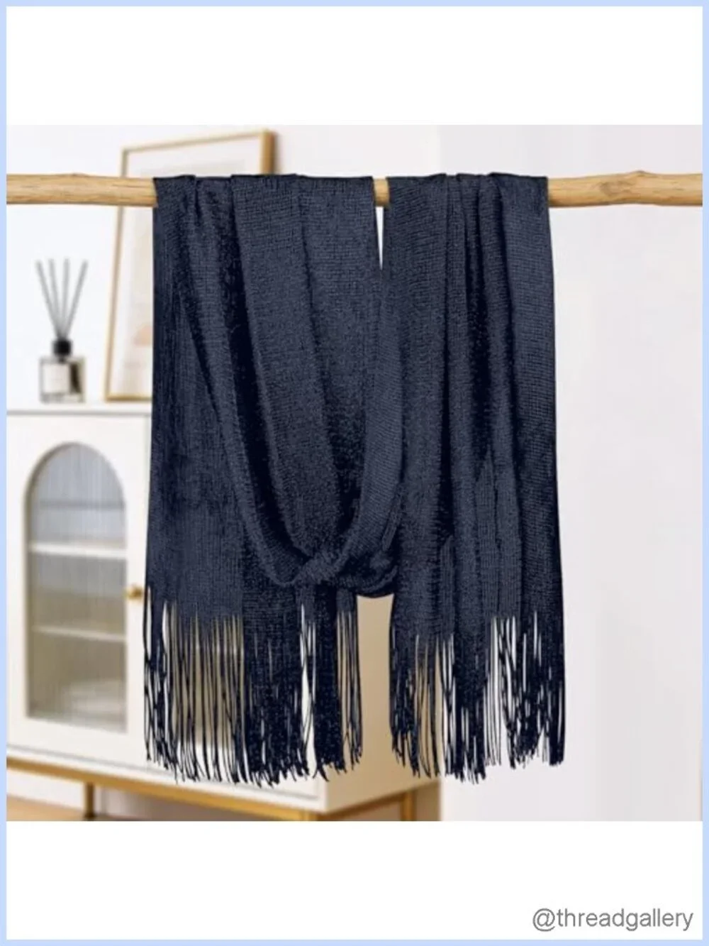 Sequin Scarf Sparkly Shawl Wrap Fashion Scarf Tassel Fringe Evening